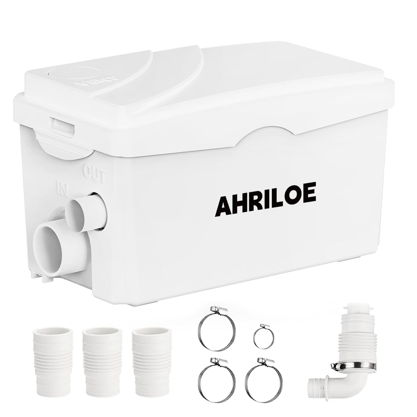 450W Sink Pump, Macerator Pump with 3 Inlets/1 Outlets, Sewage Pumps for Sink, Laundry, Basement (Not for Toilet)