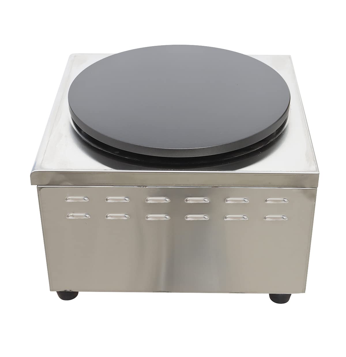 PreAsion 16''Commercial Gas Crepe Makers Machine LPG Gas Pancake Machine Griddle Maker Machine with Low Pressure Valve for Blintzes, Eggs, Tortilla