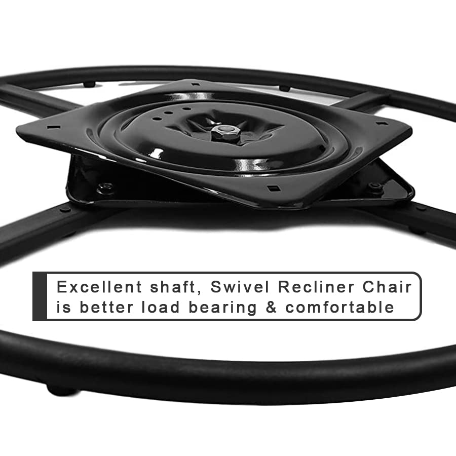 Skuehod 24 Inch Heavy Duty Recliner Chair Swivel Ring Base Kit with 10 inch Swivel Plate, Chair Replacement Parts Bottom Mechanism
