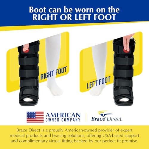 Brace Direct Tall Air CAM Walker Fracture Boot Aircast Boot for Foot & Ankle Injuries, Fractures & Surgery (X-Large - US Shoe Men 13+ / Women 14+)
