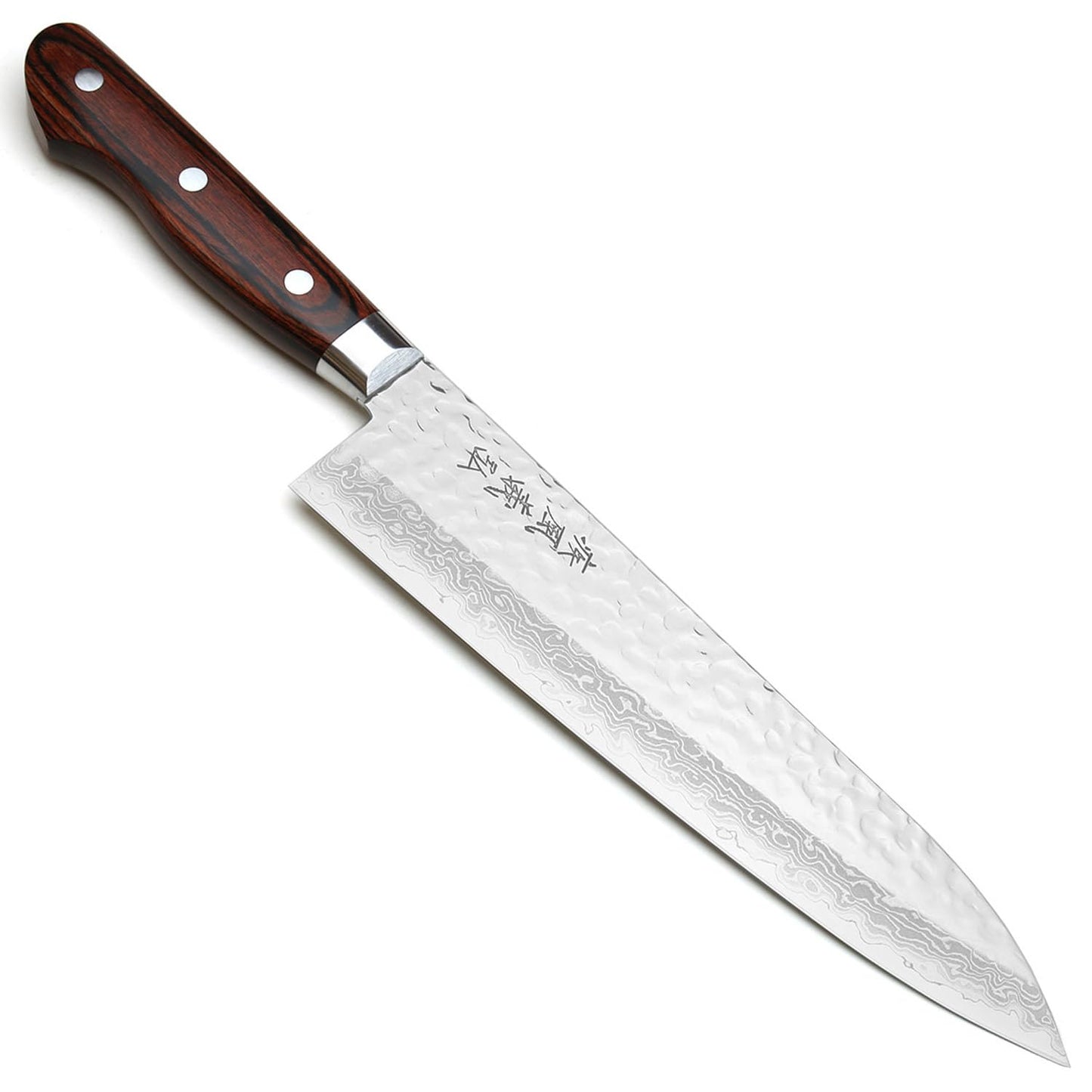 Yoshihiro VG10 16 Layer Hammered Damascus Gyuto Japanese Chefs Knife (7'' (180mm))