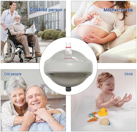 Safety Suction Shower Grab Bar, Glow in The Dark Shower Grab Bar with 418 Pounds Capacity, Shower Handles for Elderly Suction, Handicap Grab Bar for Bathroom, Bathtub, Toilet, Gray
