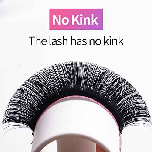 VEYES INC Classic Volume Lash Extensions 0.03-0.20 J/B/L/C/CC/D/DD Curl 5-25mm Mixed & Single Length Tray, Premium Silk Eyelashes, Professional Supplies for Lash Techs(Matte Black 0.15 D 8-16mm)