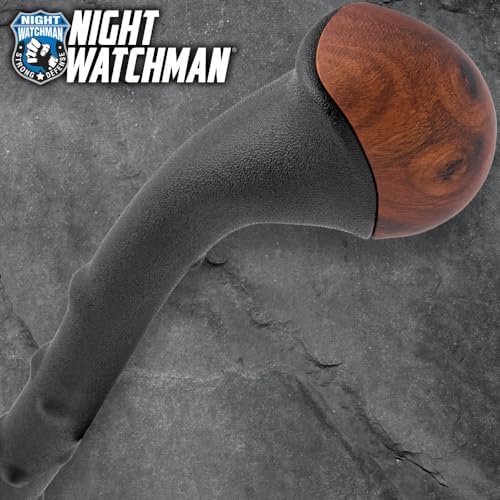 Night Watchman Blackthorn Shillelagh Cane | Traditional Walking Stick Design | Molded Polypropylene | Impact-Resistant Faux Wood Cap | 37 Inches Long