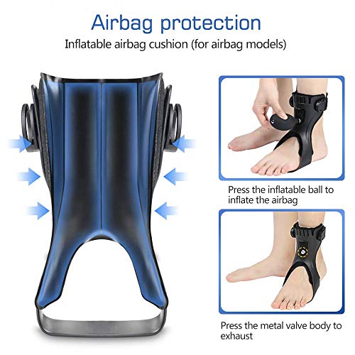 Drop Foot Brace Orthosis AFO AFOs Ankle Brace Support With Comfortable Inflatable Airbag for Hemiplegia Stroke Shoes Walking (Left foot, Small)