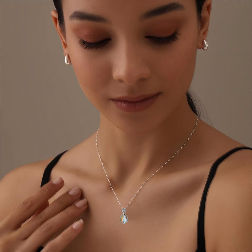 Jojomina New Beginnings Moonstone Necklace Gifts for Women Divorce Farewell Coworker Leaving Goodbye New Job Healing Gifts for Her