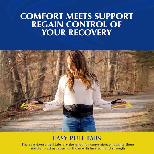 Plus Size Adjustable LSO Lumbar Back Brace with Extension - Lower Back Pain Relief, Sciatica, Herniated Disc, DDD & Spinal Stenosis - Pulley Compression - Breathable & Lightweight - L0642 - by Brace