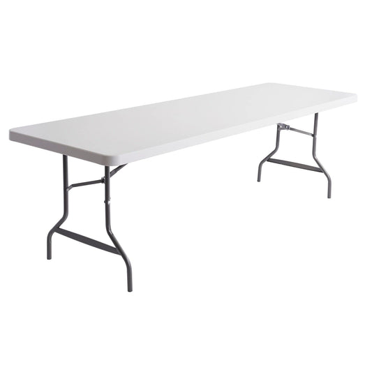 Alera 96 by 30 by 29-Inch Resin Rectangular Folding Table, 500-Pound Capacity, Platinum