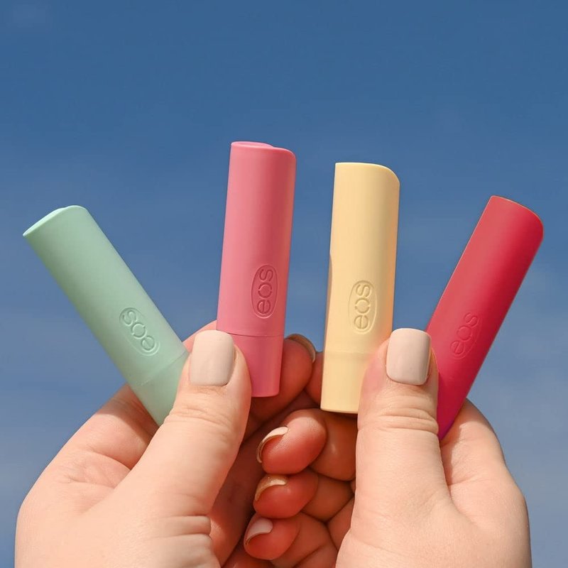eos 100% Natural & Organic Lip Balm Sticks- Strawberry Sorbet, Vanilla Bean & Shea Better Body Lotion- Vanilla Cashmere, 24-Hour Moisture Skin Care, Lightweight & Non-Greasy