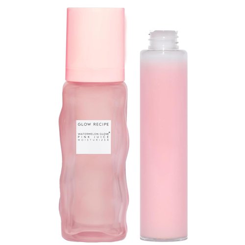 Glow Recipe Pink Juice Hydrating Gel Moisturizer with Hyaluronic Acid, Watermelon & Glycerin - Lightweight, Fast-Absorbing Daily Moisturizer for Dry Skin + Refill Tube (50 ml/ea)
