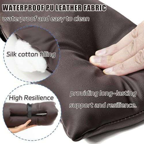 Bedside Commode Cushion - Washable 16.5" X 16.5" Thick Pad PU Cover with Fixing Straps for Commode Chair,Portable Toilet Seat Cushion for Seniors Raz Shower Chair Seat,Blue