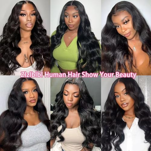 13x6 Lace Front Wigs Human Hair Pre Plucked 210 Density Body Wave HD Lace Front Wigs for Women Human Hair Glueless (Natural Color Body Wave Wig, 26 Inch)