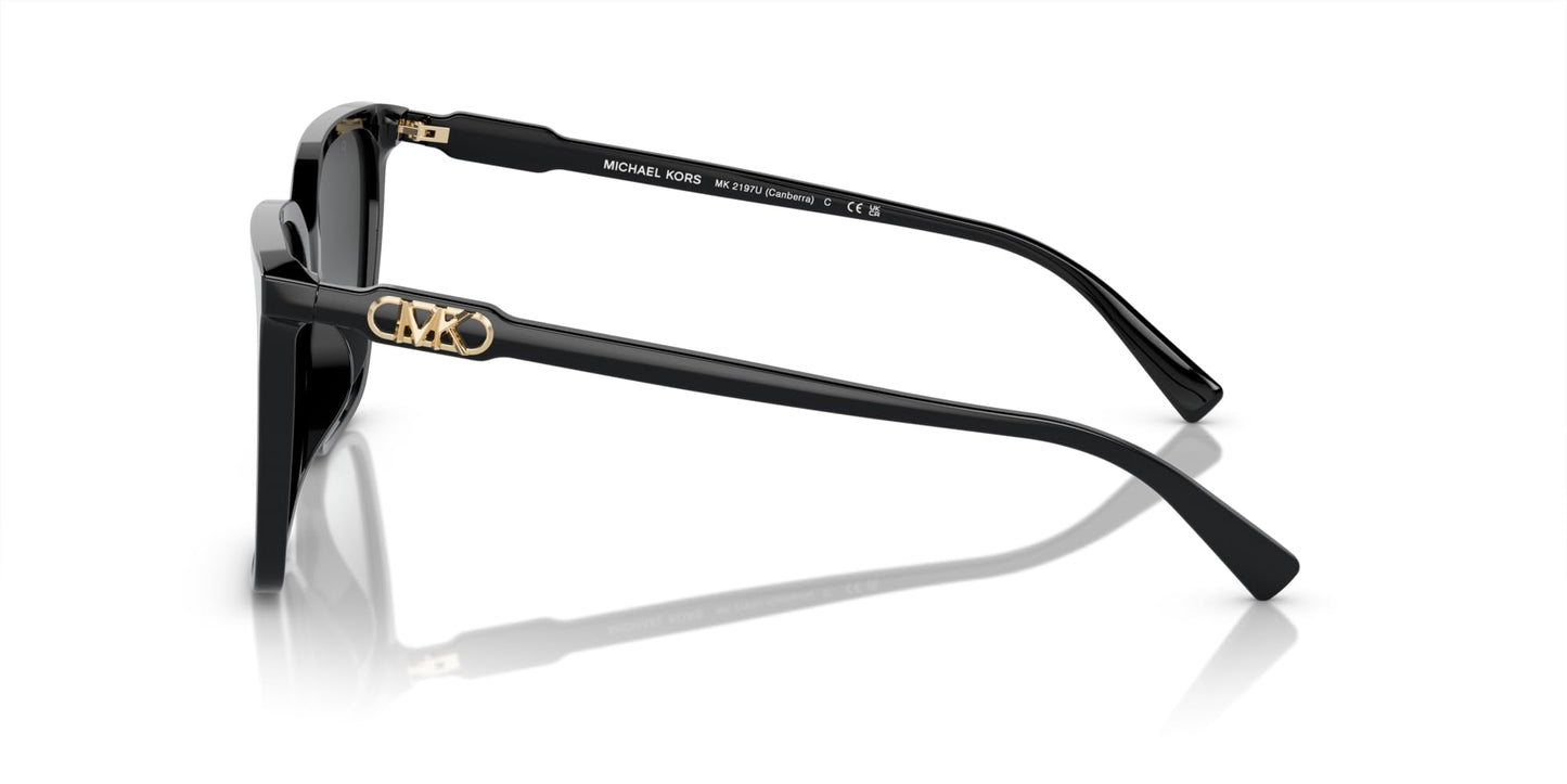 Michael Kors MK2197U Canberra Universal Fit Sunglasses, Black/Grey Gradient Polarized, 56 mm