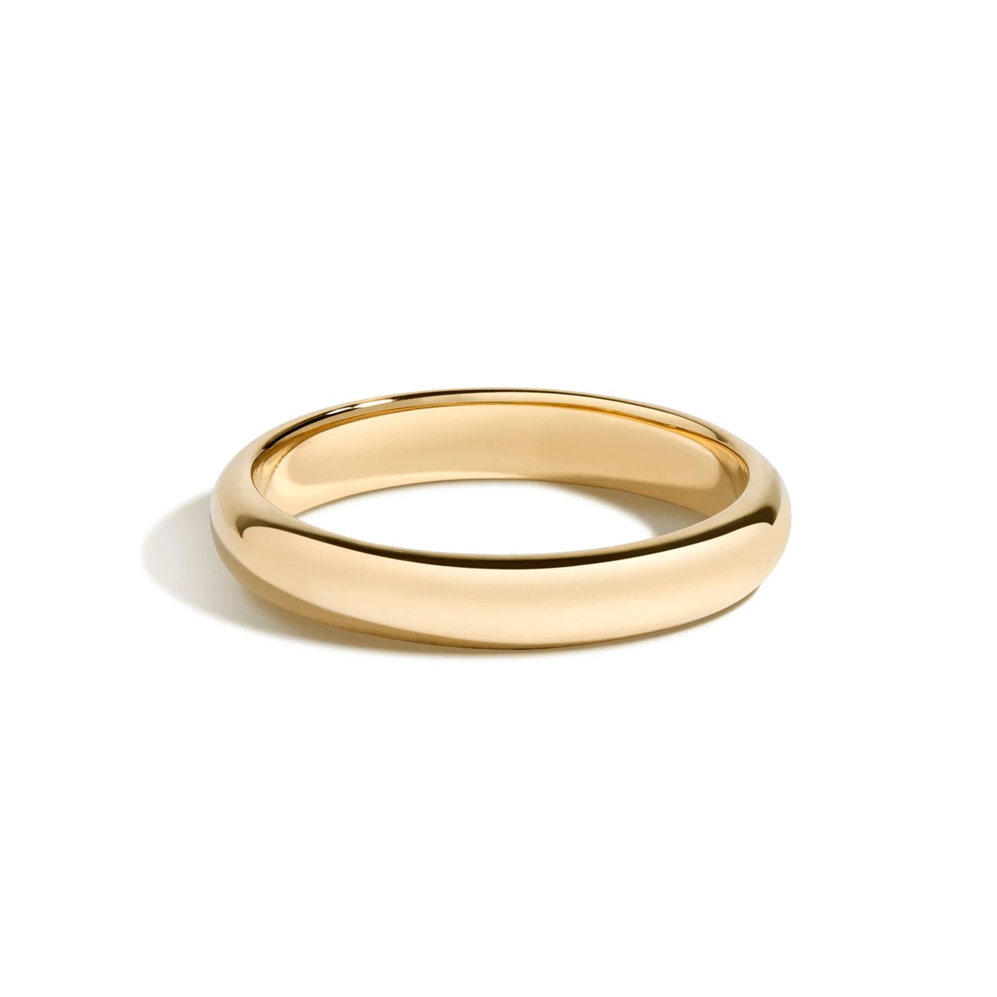 Tioneer Jewelry | Sterling Silver Plain Dome Wedding Band | Wedding Band for Women & Men | Sterling Silver Jewelry, Gold, 3mm, Size 5
