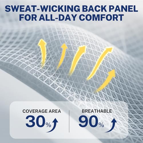 Back Brace for Lower Back Pain Relief, Ergonomic Curved Lumbar Support, Ultra Breathable Knitted Fabric, Adjustable Fit for Under Clothes, Sciatica, Scoliosis, Posture, Lifting, Size XL