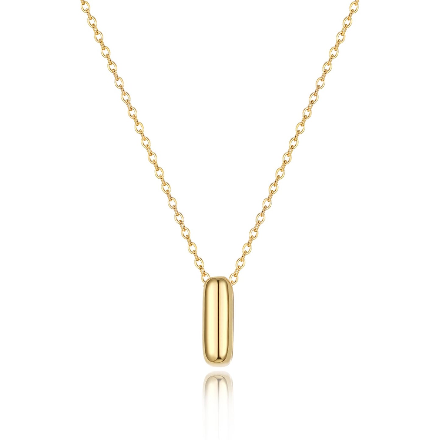 CUEZIY 14K Gold Plated Bubble Letter Necklace Initial Necklaces for Women Dainty Personalized Charm Pendant Name Necklace Cute Non Tarnish Fashion Accessories Teen Gift Trendy Stuff Jewelry Gifts