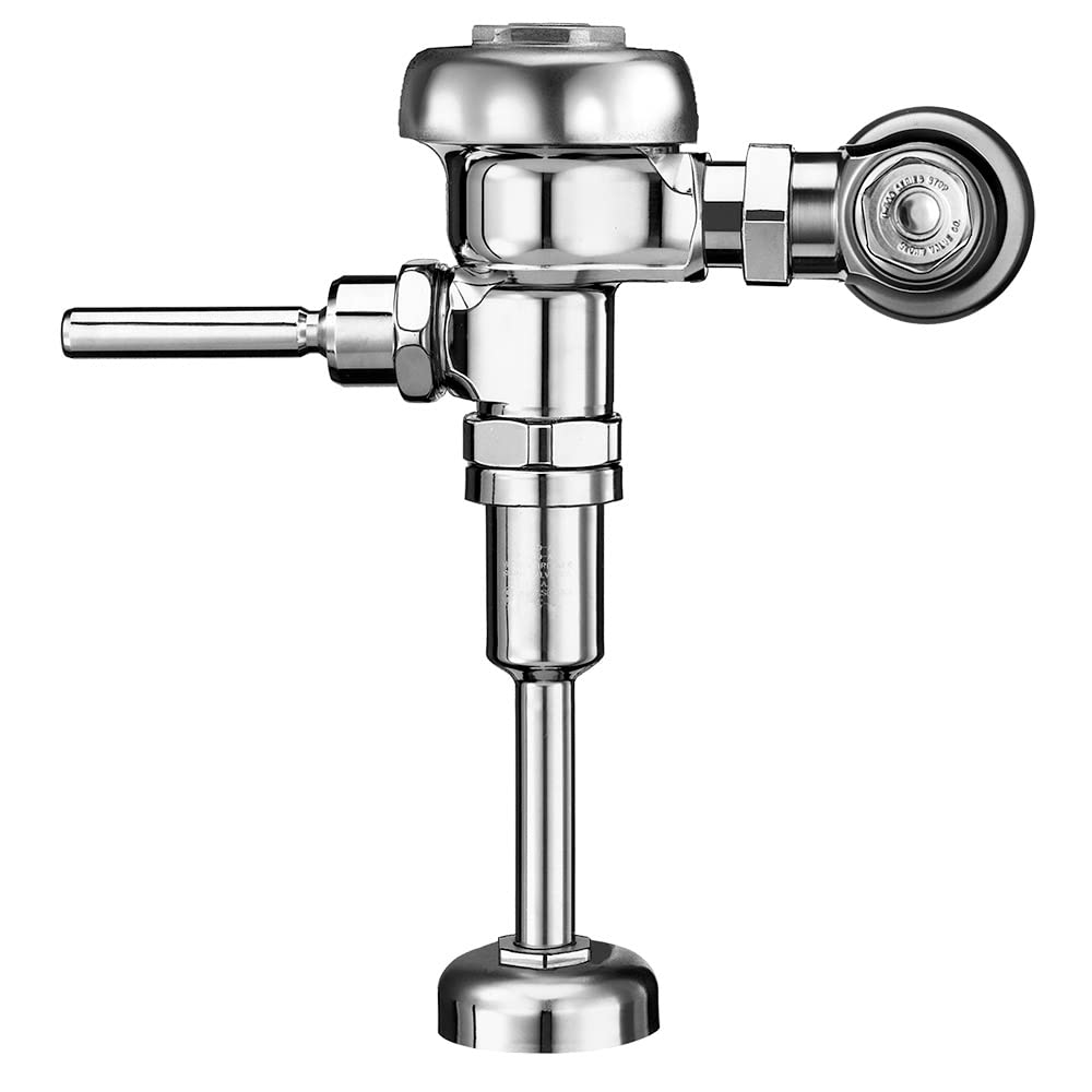 Sloan Regal 186 Exposed Manual Urinal Flushometer, 0.5 GPF Manual Flush Valve - Single Flush Non-Hold-Open Handle, Fixture Connection Top Spud, Polished Chrome Finish, 3982628
