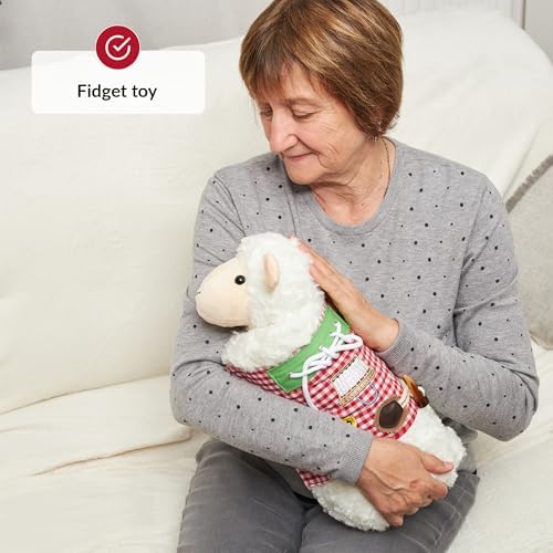 Fidget Muff and Blanket for Elderly | Fidget Blanket for Dementia | Sensory Blanket & Toy | Dementia Products for Elderly | Activities for Alzheimer's or Dementia | ODOXIA Fidget muff (White)