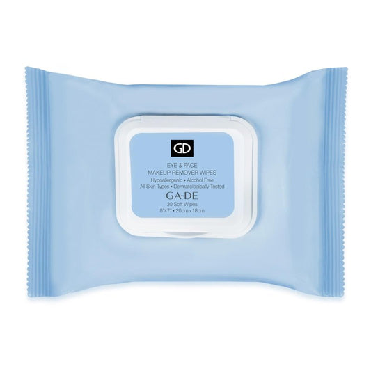 GA-DE Eye and Face Makeup Remover Wipes - Ultra Soft Face Wipes - with Aloe Vera, Chamomile, Vitamins B5 and E for Nurtured, Clean Skin - 30 Count