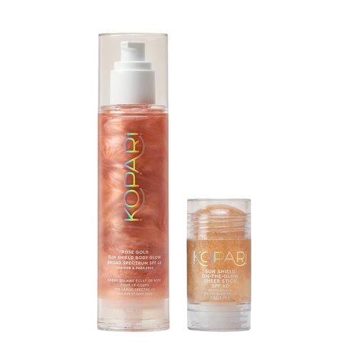 Sun Shield Bundled with On-the-Glow Gold Rose Gold Shimmer