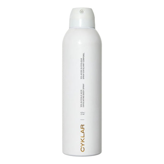 Cyklar Glycolic Acid Exfoliating Body Spray – 10% AHA Toner for Face & Body. Skin-Smoothing Spray with Peptides & Enzymes – Fragrance-Free, 6 fl oz