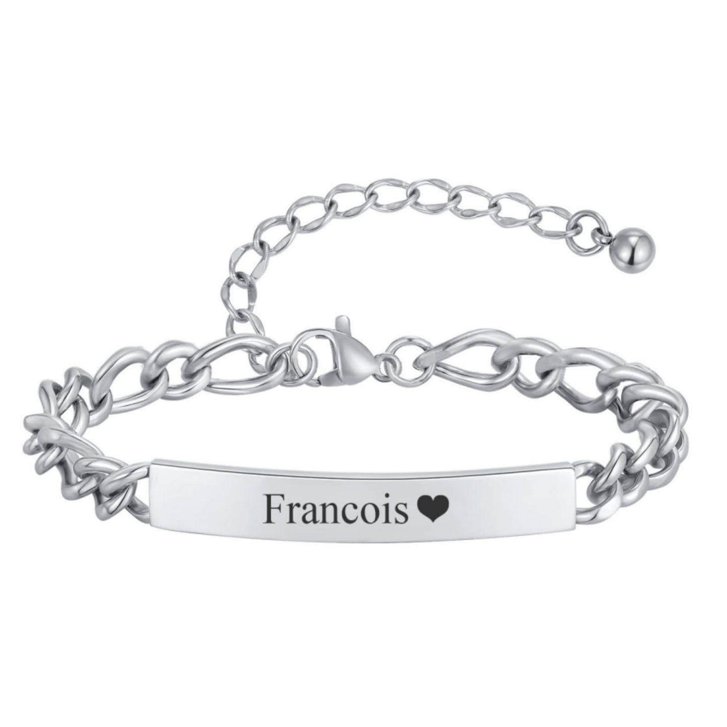 Personalized Matching Bracelet for Couple - Free Engraving Custom Couples Bracelets,Hypoallergenic Adjustable Stainless Steel Long Distance Relationship Jewelry,Promise Bracelet Gifts for Him and Her