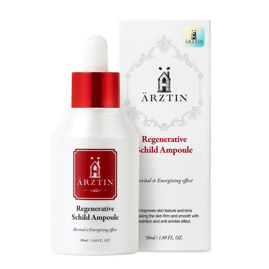 Regenerative Schild Ampoule, 1.69 fl oz Non-sticky | Soft & Fast absolution, Anti-aging Facial Serum, Nutrition, Brightening, Elasticity, Soothing for Dry, Wrinkled, Oily Skin