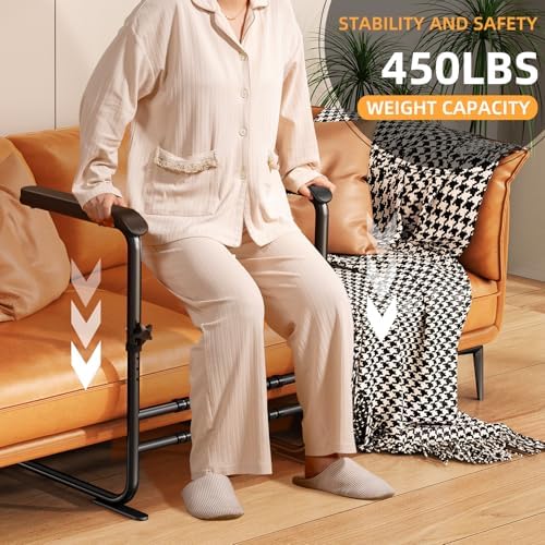 Couch Stand Assist with Wide Handle for Elderly, Height & Width Adjustable Chair Lift Assistance for Seniors, Pregnancy, Disabled, Soft Grip Mobility Aid,450 lbs Capacity (Black)
