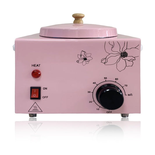 FHATSJ Portable Single Pot Wax Warmer for Painless Hair Removal, Fast Temperature Adjustable Wax Heater with Large Wax Pot for Facial Skin Body SPA Salon Equipment Beauty Salon (Pink-Single Pots)