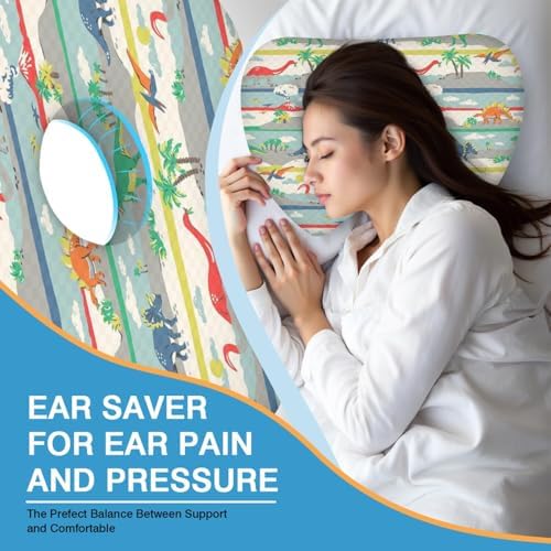 Ear Piercing Pillow for Side Sleepers Pillows with Holes for Ear Pain,Donut Pillow for Ear Side Sleeping Pillow for Adults CNH Ear Pain Relief Pressure Sores Ear Pillow with Hole in Center