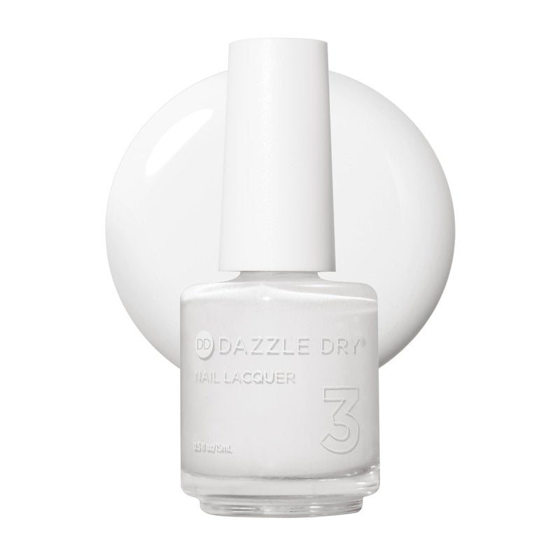 Dazzle Dry Nail Lacquer (Step 3) - White Lightning - A true stark white full coverage cream. (0.5 fl oz)