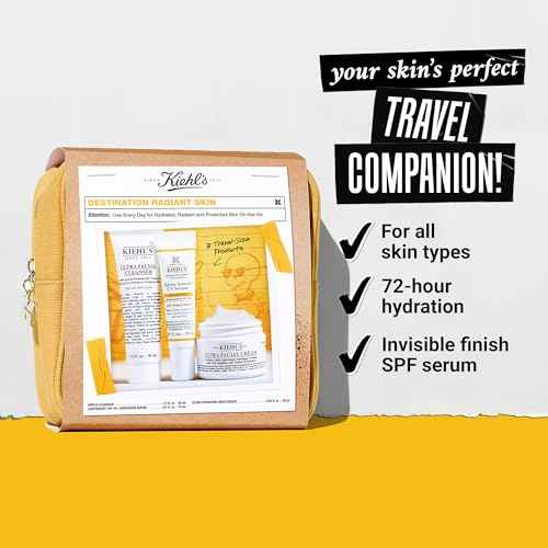 Kiehl's Travel Size Skincare Gift Set, $49 Value, Contains Travel Size Face Wash, Sunscreen with SPF 50, and Moisturizer, TSA Friendly