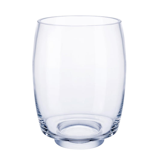 7.5“ Round Hurricane Glass Footed Pillar Candle Holder Clear Flower Vase Floral Planter Terrarium for Weddings, Parties, and Home Decor - Elegant Table Centerpiece