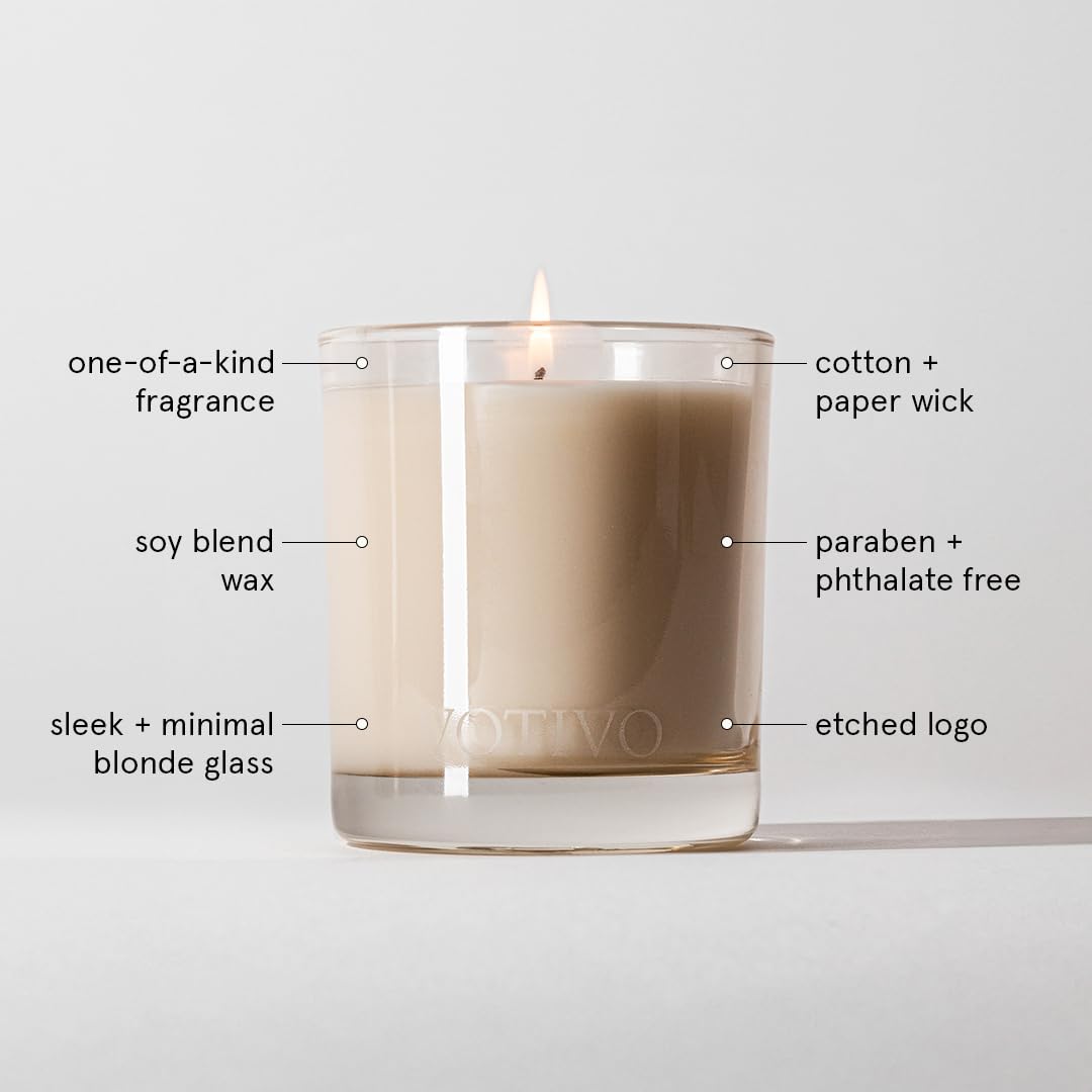Votivo Moroccan Fig10 oz Signature Candle | Soy Wax Blend | Luxury Glass Jar & Box | Home Decor | Gifts | Highly Scented