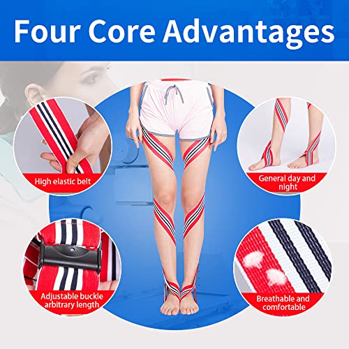 GHORTHOUD O/X Legs Correction Belt Legs Posture Corrector Band Unisex O/X Legs Type Legs Bandage Lightweight Pediatric Straighten Belt for Men Women and Children for Day and Night (Medium)