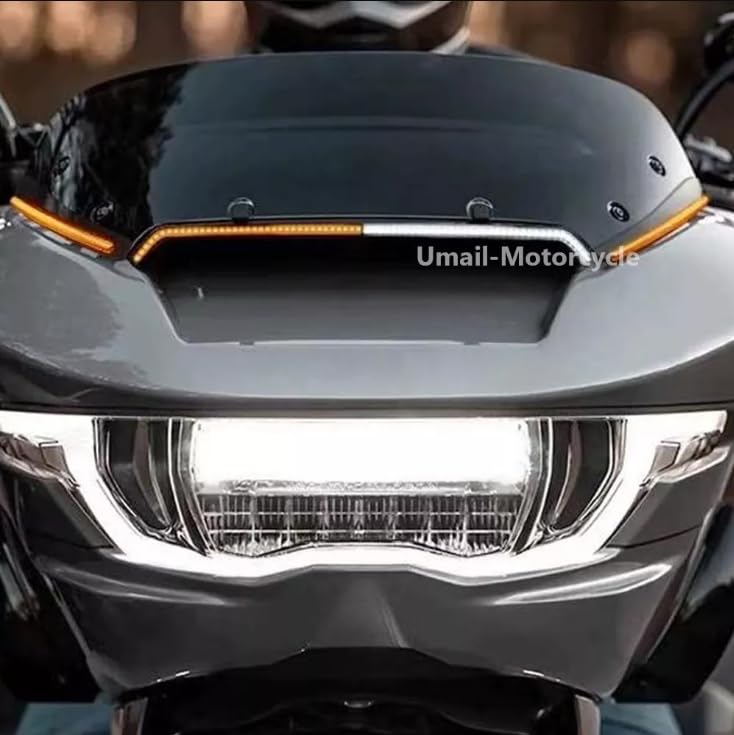 Amber turn signal light Tracer Side fairings Windshield LED Lamp For Touring 2024-2026 ,CVO Road Glide ST FLTRXSTSE ,Road Glide FLTRX ,CVO Road Glide FLTRXSE Motorcycle Amber Turn Signal Lights