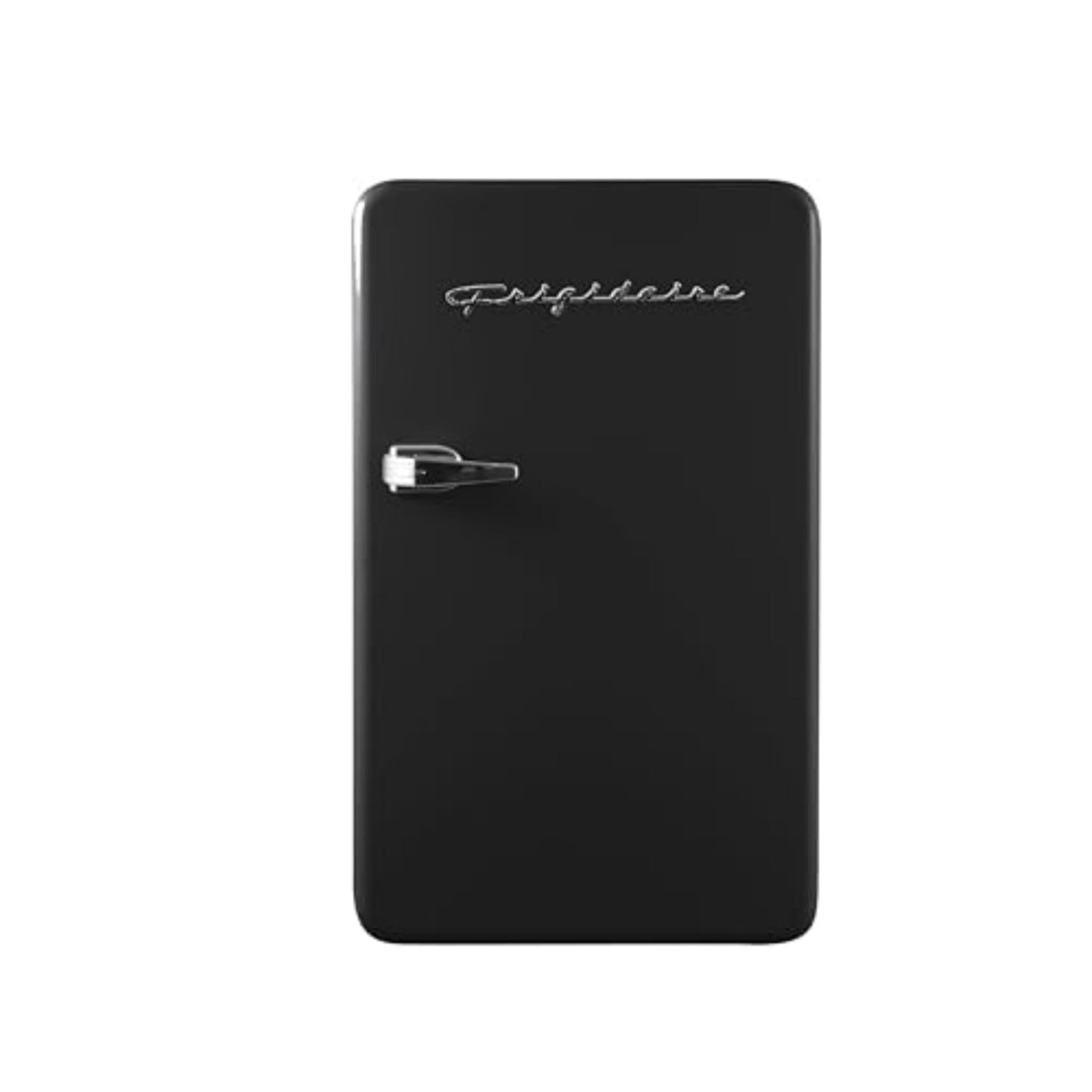 Frigidaire Retro Compact Refrigerator with Chiller, 3.2 cu ft Countertop Fridge, Built-In Bottle Opener, Rounded Corners, Premium, for Office, Bedroom, Dorm Room, Cabin, 18.5D x 20W x 31.5H (Black)