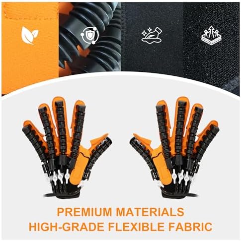 Stroke Hand Rehabilitation Robot Gloves, Strokes Therapy Equipment for Adults, Fingers Strength Training Device for Hemiplegia, Robotic Glove Rehab Stroke Patients (Right M)