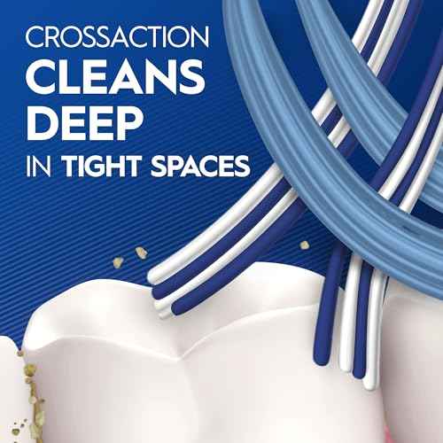 Oral-B Pro Health CrossAction Plaque Removal toothbrushes, 6 Count Toothbrush Soft, Deep Reach in Tight Spaces, Tongue Scraper Tooth Brush, Plaque Fighter, Gentle on Teeth, Gum stimulators