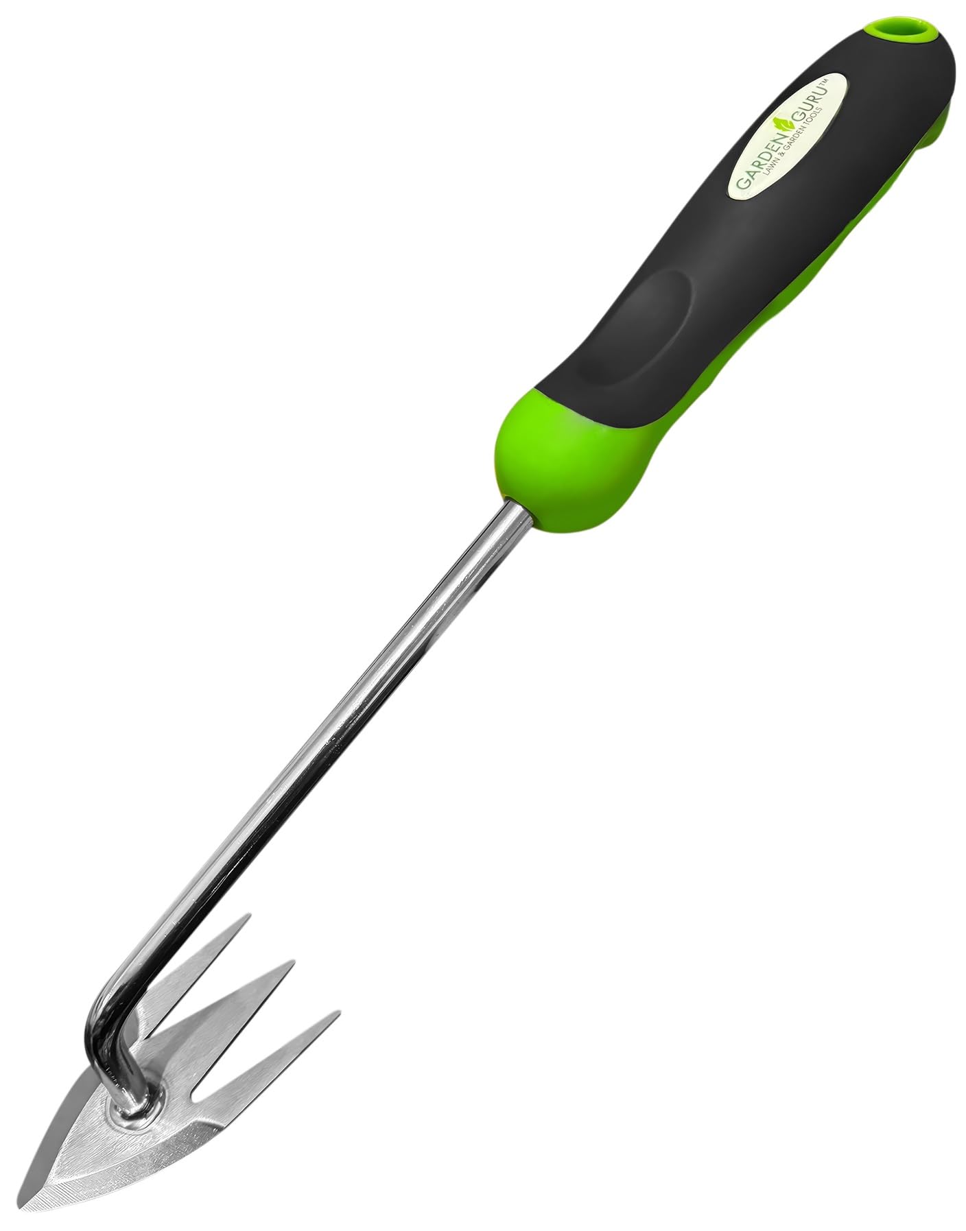 Garden Guru Root Weeder Tool with Ergonomic Handle - Stainless Steel Weed Puller for Planting, Weeding, Flower and Vegetable Care in Lawn Garden Yard | Rust Resistant