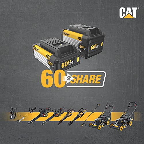 Cat DG671 60V 21” Self-Propelled Cordless Lawn Mower 3-In-1 Cutting Modes, Brushless Battery Lawn Mower with TorqLogic, Easy-Adapt Self-Propelled Lawn Mower – Battery & Charger Included