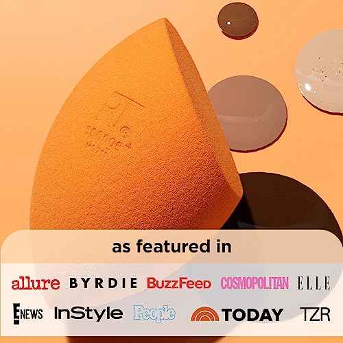 Real Techniques Miracle Complexion Makeup Sponge, 4-Pack Beauty Blender For Liquid & Cream Foundation, Streak-Free Coverage, Latex-Free, Vegan & Cruelty-Free