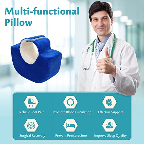 Foot Elevation Pillow Post Surgery Ankle Heel Protector for Pressure Sores Leg elevation Feet Pillow for Swelling Bed Sore Pressure Ulcer Cushion Ankle Support Foot Cradle Surgery Recovery Supplies