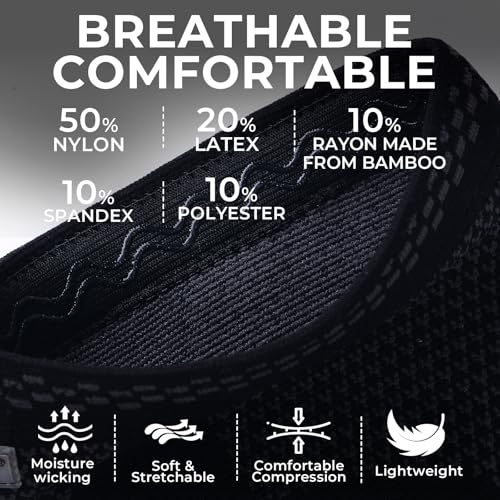 NeoTech Care Knee Support Brace - Breathable - Men, Women, Right or Left (Black Color, Size XL, 1 Pair)