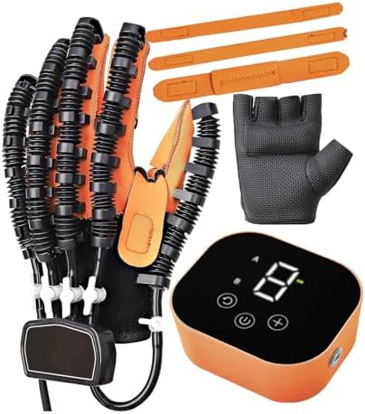 Both Hands Rehabilitation Robot Gloves, 2024 Electric Hand Function Equipment, Stroke Hemiplegia Fingers Recovery Massage Therapy, Finger Robot Rehab Gloves