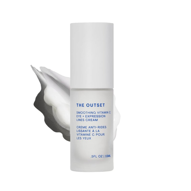 The Outset Vitamin C Eye Cream, Brightening, Hydrating & Wrinkle-Reducing for Fine Lines & Expression Wrinkles, Gentle, Fragrance-Free, Clean, Vegan & Gluten-Free Skincare - 0.5 fl oz