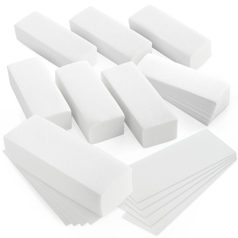 Juvale 800-Pack Wax Strips for Body and Facial Hair Removal - Non-Woven Depilatory Paper Sheets, Customizable Size, Smooth Surface, and Disposable (7.85x2.7 in)