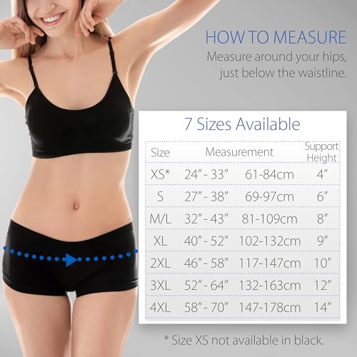 Core Products Corfit LS Lumbar Support Adjustable Back Brace for Pain Relief, Men/Women - Black, XXXLarge