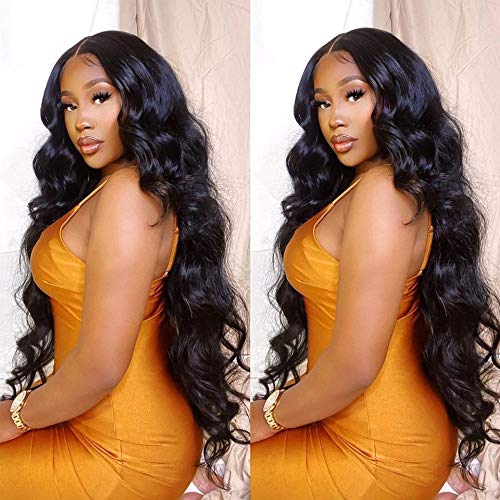 Body Wave Lace Front Wigs Human Hair Pre Plucked HD Transparent 13x6 Lace Frontal Wigs Human Hair 180% Density Human Hair Lace Front Wig for Women with Baby Hair Glueless Wig 22 Inch