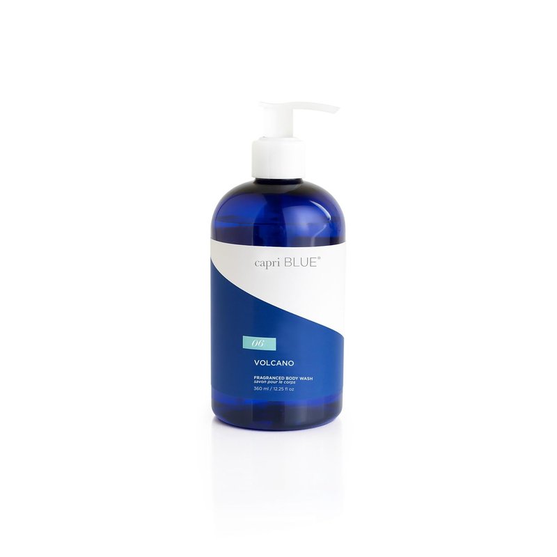 Capri Blue Body Wash - Citrus and Sugar Scented Liquid Moisturizing Body Wash - Luxury Moisturizing Liquid Soap for Shower - Sulfate, Cruelty-Free Vegan (Volcano, 12 oz)